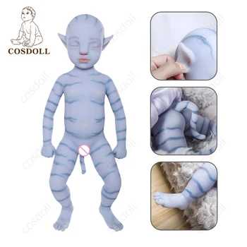 COSDOLL bonecas reborn 45 см Силикон Моющийся ранното образование Син Детски Играчки Детски Играчки Reborn Кукла bebe reborn Кукла #00