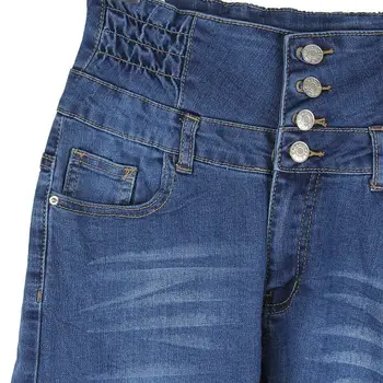 Brand New Highquality Wholesale Woman Denim Молив Pants Top Brand Stretch Jeans High Waist Pants Women High Waist Jeans