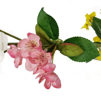 6 Фута Цвете Зелените Венец Розата е Цветето на Лоза Гирлянда със Смесени Цветове на Божур Зелени Листа за Сватбена Маса за Хранене Домашно парти