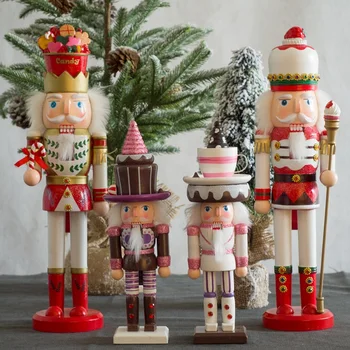Нов Коледен Лешникотрошачката Кукла Миниатюрен Декор На Сладолед Скъпа Творчески Лешникотрошачката Войници Фигурка За Рожден Ден На Нова Година За Подарък