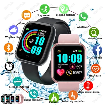 2021 Bluetooth Smart Watches На Мъже, Жени Smartwatch Кръвно Налягане Наблюдение На Сърдечната Честота Спортен Фитнес Гривна За Apple И Android