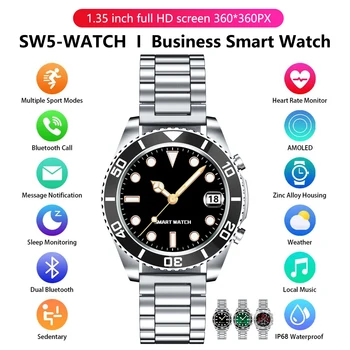 Luck Angel SW5 Smart Watch 2021 Мъжки Спортни мъжки ръчен часовник Луксозни Музикални Часовници Фитнес Гривна Samsung Galaxy Smartwatches