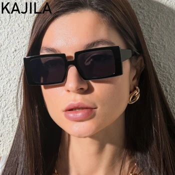 Дамски Слънчеви Очила Правоъгълник Vintage Слънчеви Очила 2021 Луксозна Марка Дизайнер Малко Ретро Квадратни Слънчеви Очила За Мъже Нюанси Gafas De Sol