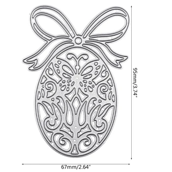Великденски Яйца Пеперуда Рязане на Метал Умира Шаблони Scrapbooking САМ Албум Печат 95AA