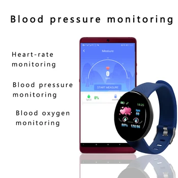 D18 Bluetooth Smart Watch Мъже, Жени Кръвното Налягане Smartwatch Спорт Тракер Крачкомер 116 Плюс Смарт Часовници За Android и IOS A2