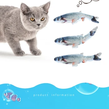 USB Електронен домашен любимец котка риба играчка зареждане на батерията котка дъвчене на игра симулация на риба играчка хапка за доставка доставка трептене люлка