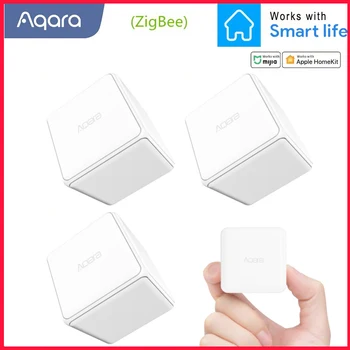 Aqara Smart Magic Cube Control Версия На Zigbee Се Управлява От Шест Действия За Устройство Smart Home Magic Cube Работи С Приложение Mi Home