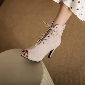 Дамски танцови обувки Кожени Мода Танцов Стил Обувки Дамски Латинска Танцови Обувки на Висок Ток Дама на Балните Танцови Обувки Партия Салса Обувки