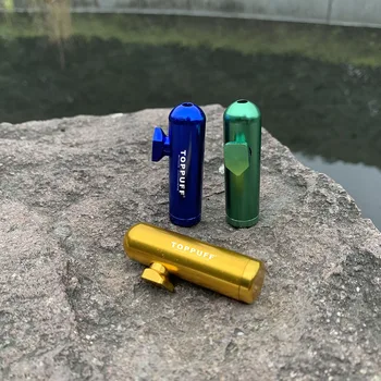 TOPPUFF Sniffer Metal Snuff Dispenser Rocket Bullet Snorter Sunff Snorter Принадлежности за пушене на тръби