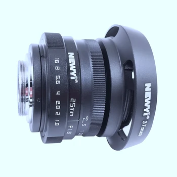 NEWYI 25 mm F /1.8 ВИДЕОНАБЛЮДЕНИЕ Мини Обектив за Nikon 1 Определяне на Mirro Камера и Капак Адаптер 7 в 1 Комплект