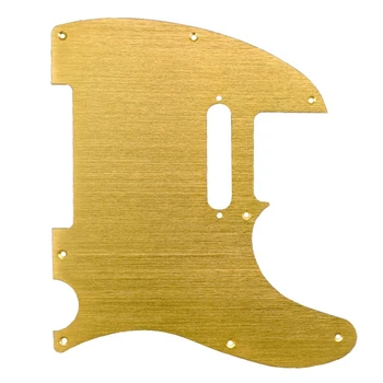 2x Golden/Black 8 Hole Tele Guitar Pickguard Metal Pick Guard for Standard Telecaster Pickguard Replacement