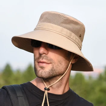 Ежедневни Шапки Кофа За Мъже Лятна Окото Boonie Hat UV Защита Мъжки Слънчеви Шапки Открит Туризъм Риболов Шапки