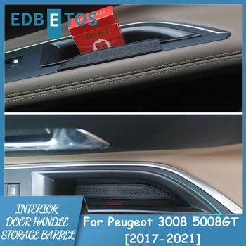 Вратата на Колата Дръжка за Захващане Кутия За Съхранение на Организаторът Тава, на Вратата Подлакътник Кутия За Съхранение на Peugeot 3008 3008 GT 5008 5008 GT 2017-2021