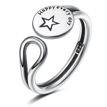 ALIUTOM Vintage Silver Color Metal Пънк Open Rings Design Finger Adjustable Rings for Women Men Party Jewelry Gifts 2021 Trend
