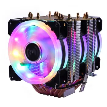 RGB CPU Cooler Radiator Color Light Silent PWM 130W TDP За Intel 1150 1155 1156 1366 2011 X79 X99 AM2 AM3 AM4 Ventilator