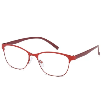 YCCRI Нов Ретро Метални Очила За Четене Жени Пресбиопический Синя Светлина Блокер Очила за Родители Старши Очила Извити Линия