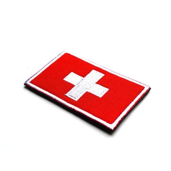Швейцарски Флаг 3D Бродерия Превръзка, за Военната Тактика на Специалните Бойният Дух на Иконата на Камуфлажни Дрехи, Раница, Шапка, Бижута Кръпка