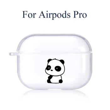 Карикатура panda Funda Airpods Pro Case Сладко Panda Bear Cover Airpods 3 Case Clear Силиконови Слушалки, Аксесоари Air Pod Cases