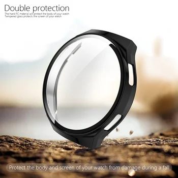 Закалено Стъкло Протектор на Екрана, За да Huawei Watch Gt2e PC Case За Huawei Watch Gt 2Д Glass Case Cover Броня Защитна Обвивка