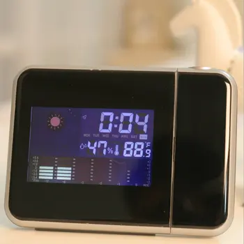 Led Цветен Екран, Будилник, Термометър и Таблица на Време И Дата, Прогноза за Времето Дисплей Проектор Календар USB Зарядно Устройство за Настолни Часовници