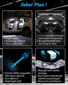 Seker 10шт Canbus За Toyota CHR C-HR 2016-2021 Автомобил Led Лампа Вътрешен Интериор Купол Карта Четеш Багажника на Светлината на Автомобилни Аксесоари
