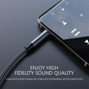 Жак 3,5 мм Аудио Разклонител за Huawei P20 lite Стерео с 3.5 мм Жак Aux Кабел за Слушалки Xiaomi Redmi 5 plus PC