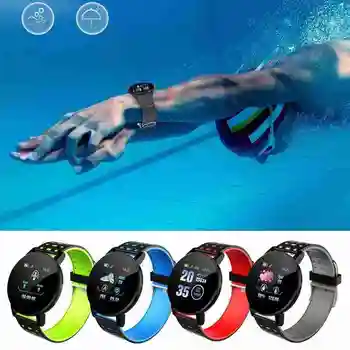 Водоустойчив IP67 119Plus Smart Bracelet Watch Heart Rate Smart Watch Wristband Спортни Часовници Band Smartwatch За Android и IOS A2