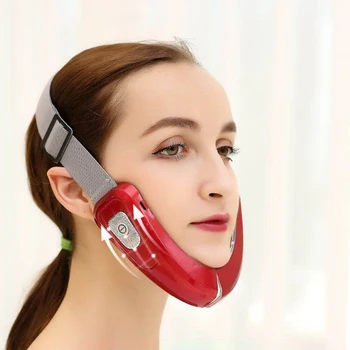 Face Общото V-Line Lift Up Belt дистанционно Управление LED Photon EMS Лицето Lifting Device Face хапче за отслабване Vibration Face Massager