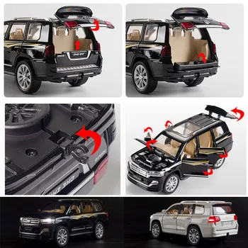 1/24 Land Cruiser SUV Car Model Alloy Die Cast 1/32 ORV Off-road Vehicle Metal Model Toys Gift Kids Cars For Birthday Present
