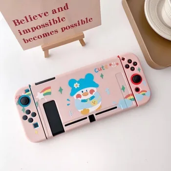 Най-новият Nintend Switch Сладко Cartoon Protective Cover Shell for Nintendo Switch Accessories TPU Soft Case Unicorn Astronaut