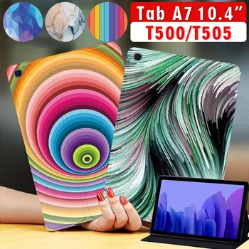 За Samsung Galaxy Tab A7 10.4 2020 SM-T500 SM-T505 Tablet Case, Акварел Серия Pattern Print Cover Case + Безплатна Стилус