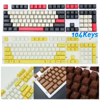 104 Клавиша PBT Разнообразни Цветни Универсални Клавиатури капачки за Механична клавиатура Cherry MX