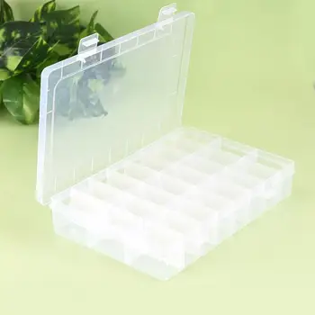 24 Окото Прозрачна Кутия За Съхранение Пластмаса Бродерия Конци За Съхранение на Конци Бобина Организатор САМ Кръстат Бод Шевни Инструменти