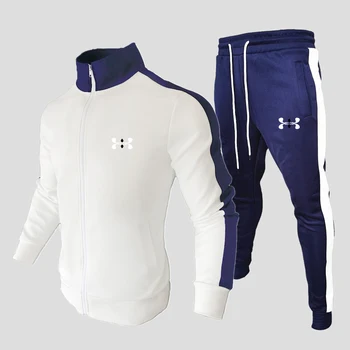 2021 нов жилетка с цип за мъжки костюми спортен марка костюм шевове мода ежедневни лека атлетика, спортно облекло, спортни панталони M-3XL