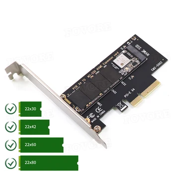 PCIe M2 до M. 2 Адаптер NVMe M Ключ 2230 2242 2260 2280 SSD, PCI-e 3.0 Конвертор Карти Поддържа PCI Express X4 X8 X16